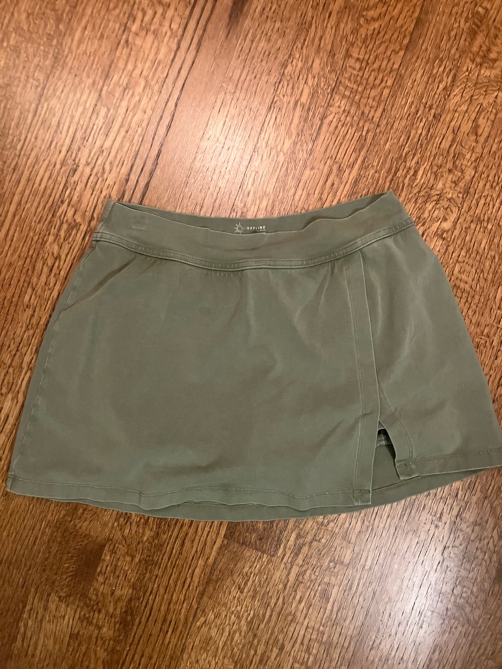 aerie Olive Green Athletic Skort with Built-In Shorts